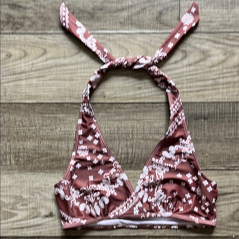 Romwe Brown Bikini Top